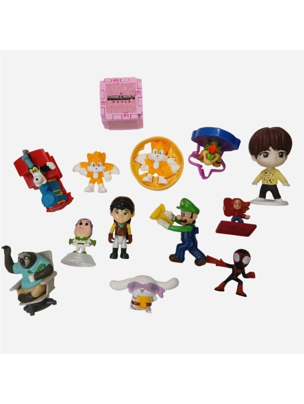 Nintendo Disney Marvel Mini 13 Lot Luigi Bowser Tails Buzz Minecraft SpiderMan